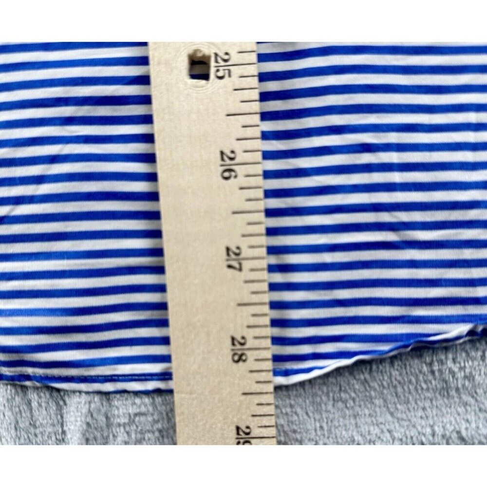 LAUREN RALPH LAUREN Strip Cotton Broadcloth Shirt Women's Size Small Embroidered - Picture 7 of 16